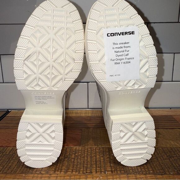 New Men's Converse Chuck 70 De Luxe Heel Platform Sneakers Real Fur A12813C - Picture 7 of 8